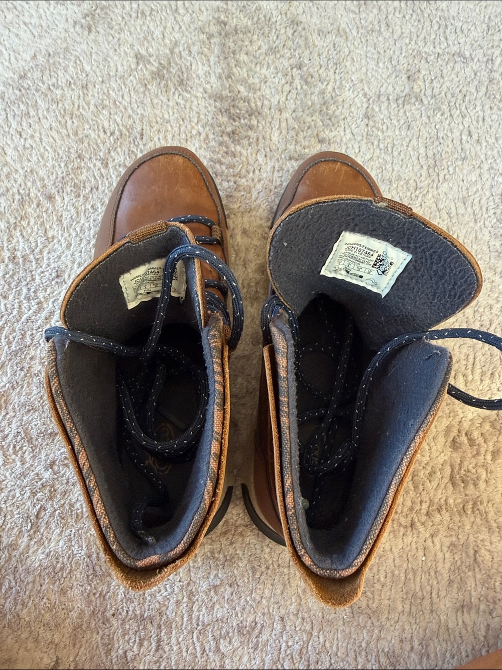 Chaco Brown Leather Ankle Boots with Navy Laces - Picture 5 of 5